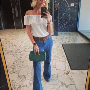 H&M White Off Shoulder Top